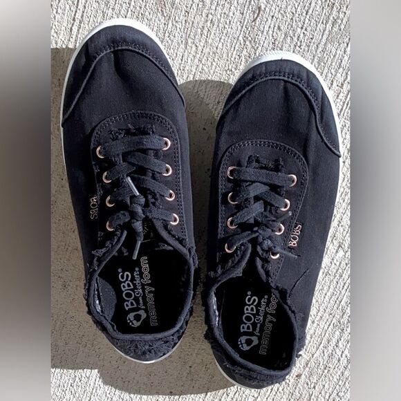 GentlyWorn BOBS Women's Black Canvas Shoes, Great for Everyday Casual & Outings - Picture 4 of 16